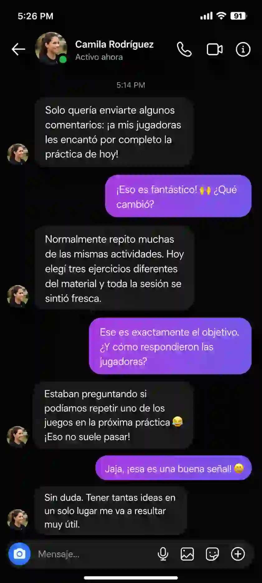 Opinión verificada de cliente 3 sobre la biblioteca de ejercicios de voleibol juvenil